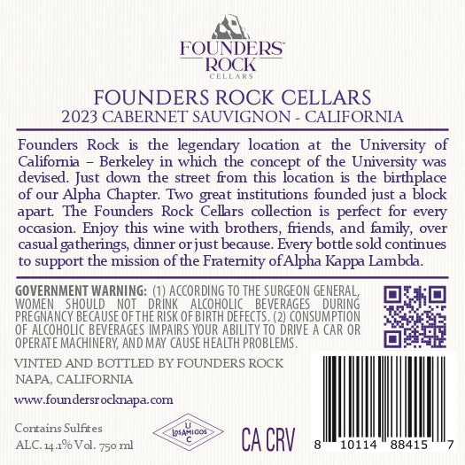 Founders Rock Cellars - 2023 Cabernet Sauvignon - California