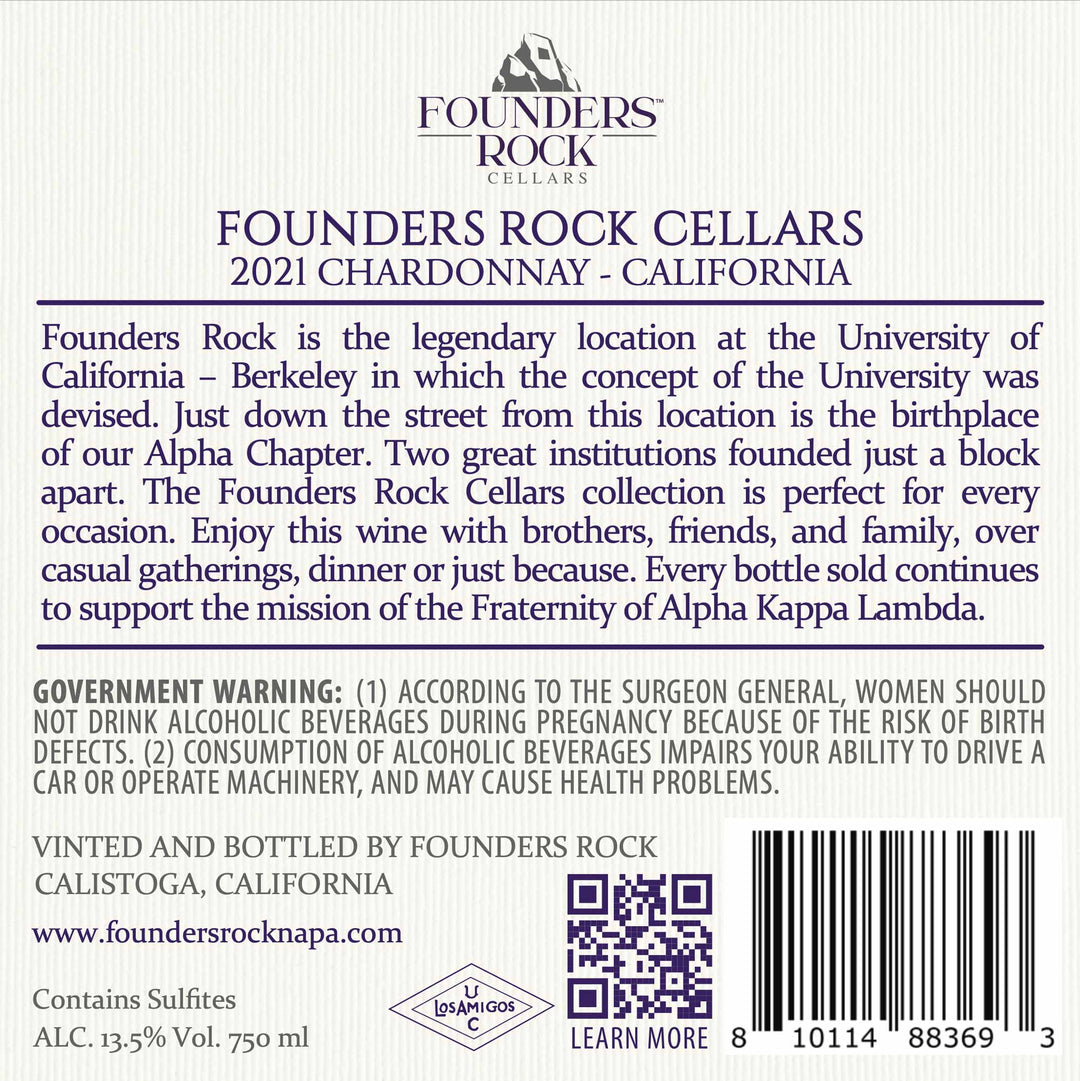 Founders Rock Cellars - 2021 Chardonnay - California