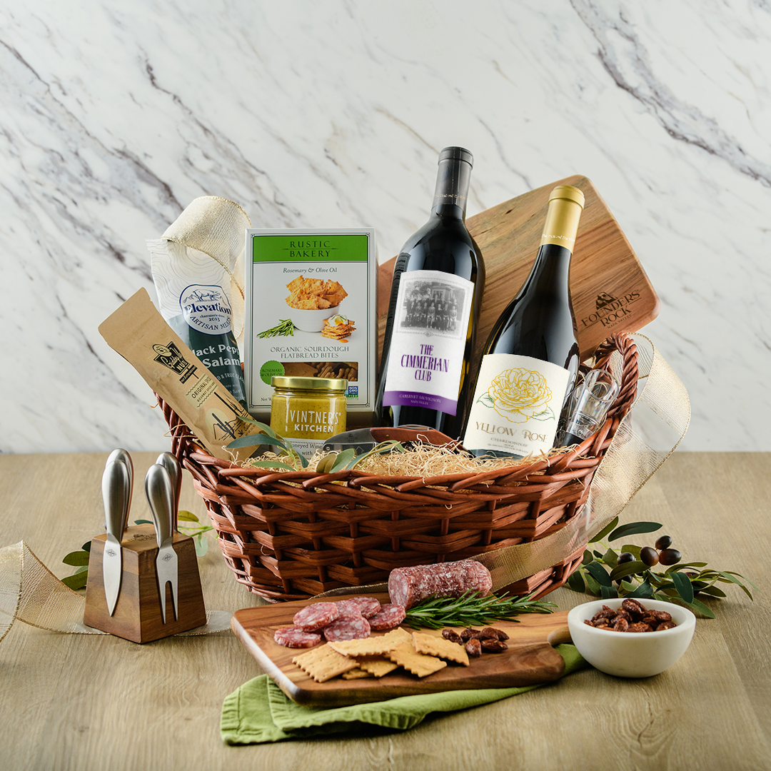 Premium Red & White Gift Basket