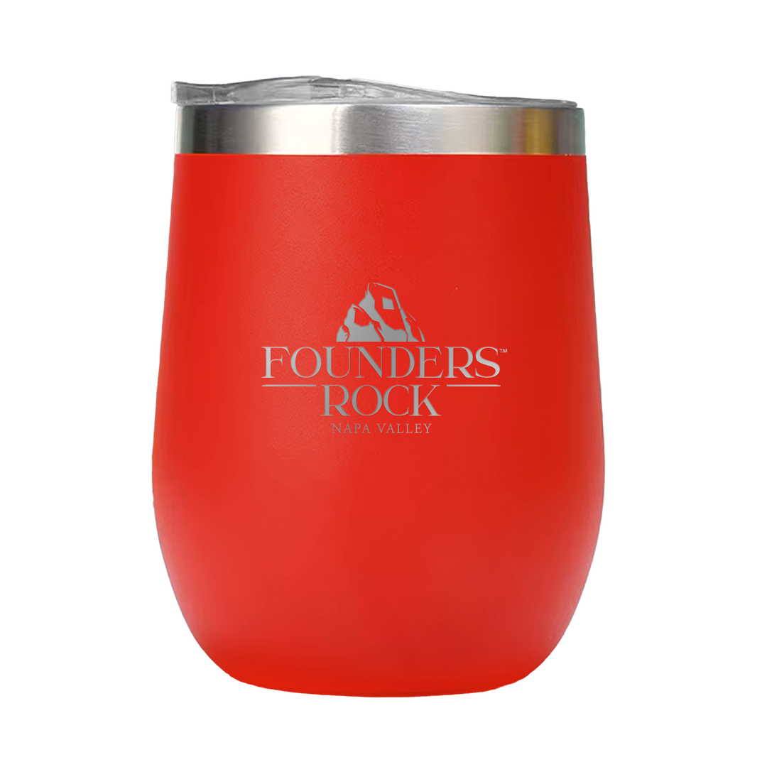 12oz Double Wall Stainless Steel Wine Tumbler with Lid