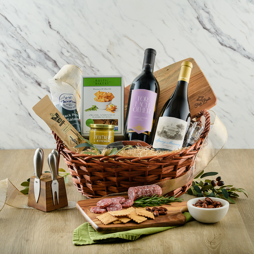 Premium Red & White Gift Basket