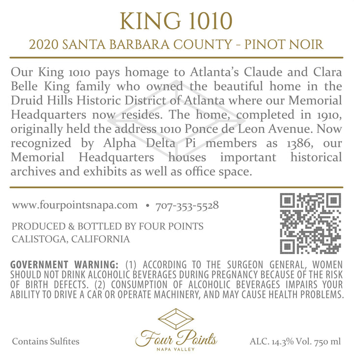 King 1010 - 2020 Pinot Noir - Santa Barbara County