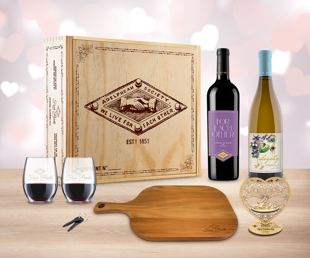 Valentine Red & White Wine "Toast" Gift Set