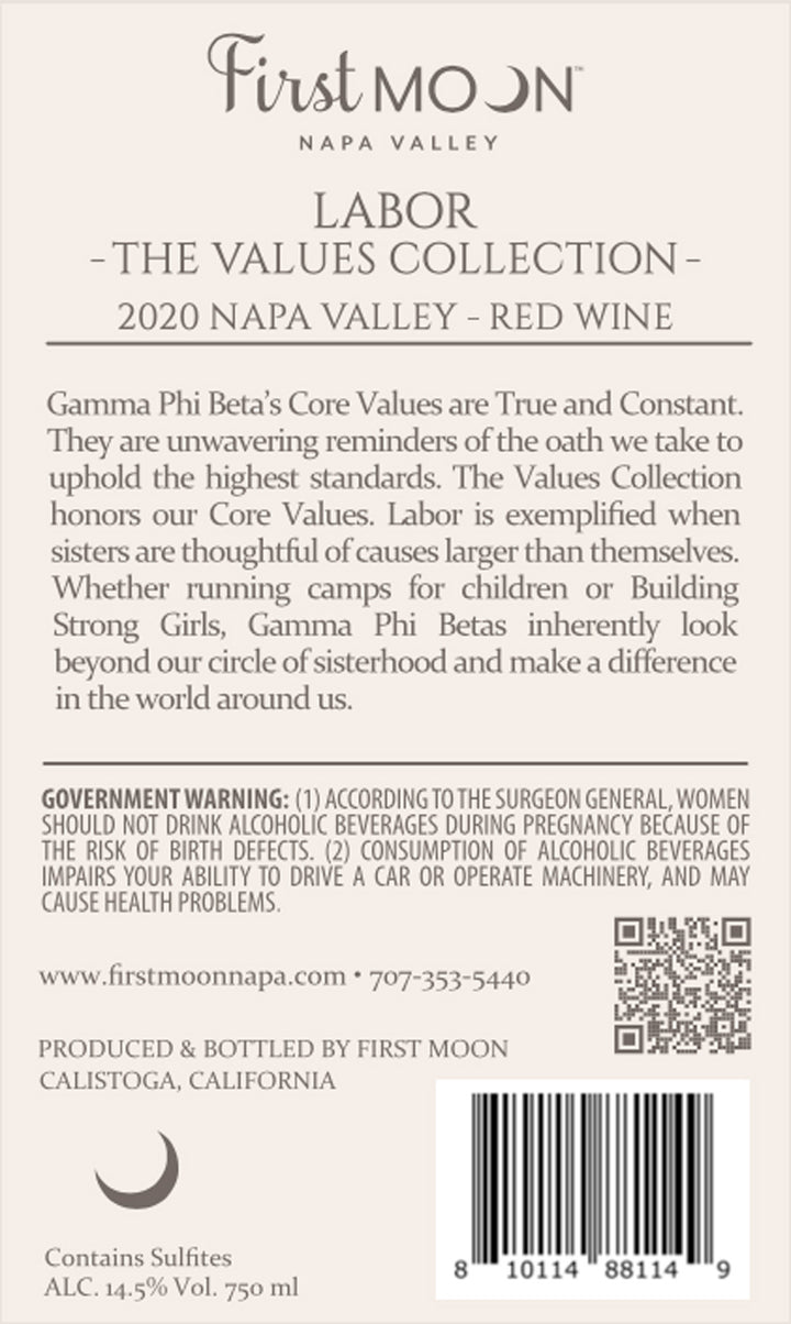 Value of Labor - 2020 Red Wine - Napa Valley