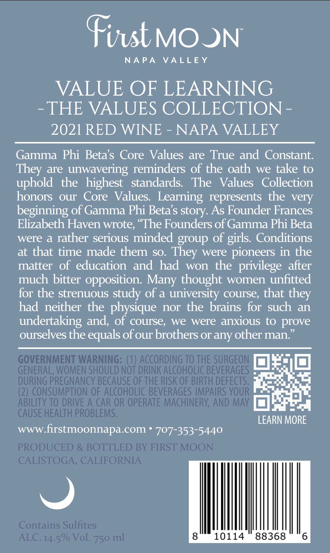 Value of Learning - 2021 Red Wine - Napa Valley