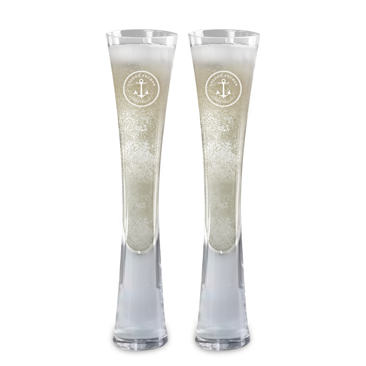 Hand Blown Artisan Crafted Champagne Flute