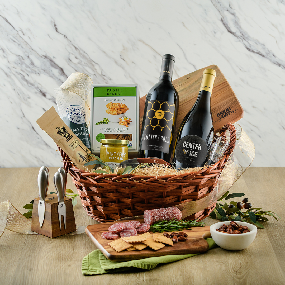 Premium Red & White Gift Basket