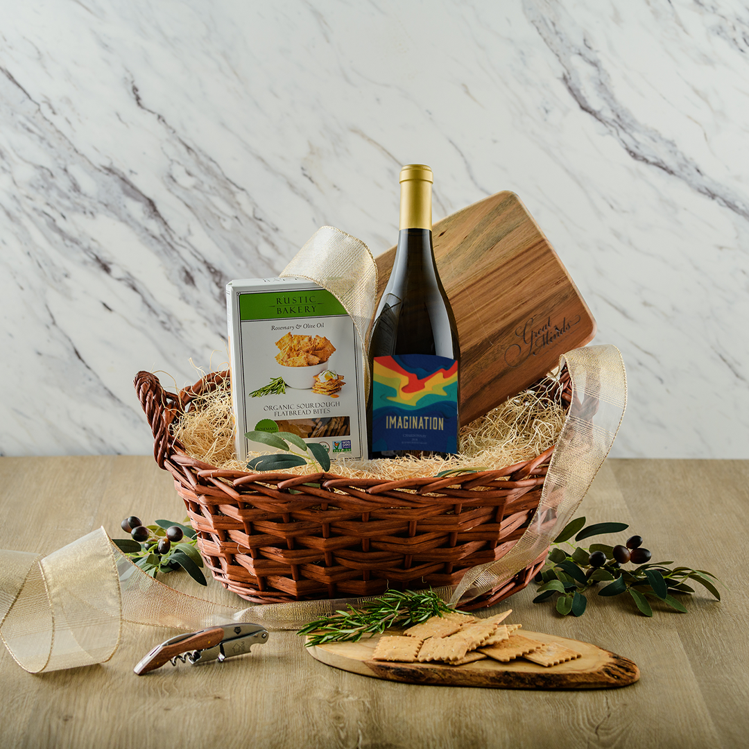 Signature White Gift Basket
