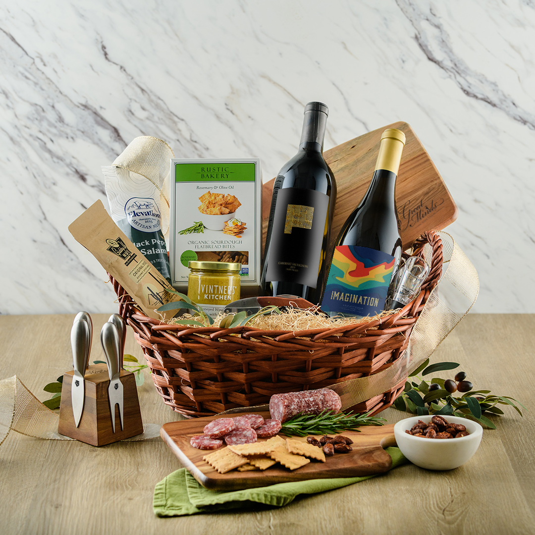 Premium Red & White Gift Basket