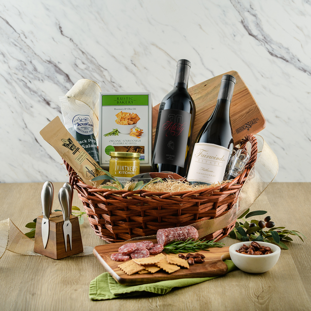 Premium Red & White Gift Basket