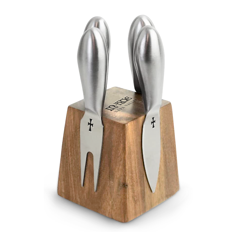 Wood Block Knives Set