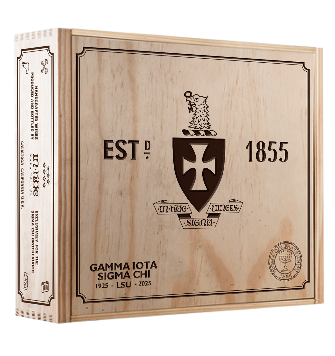 3-Bottle Wood Crate - LSU