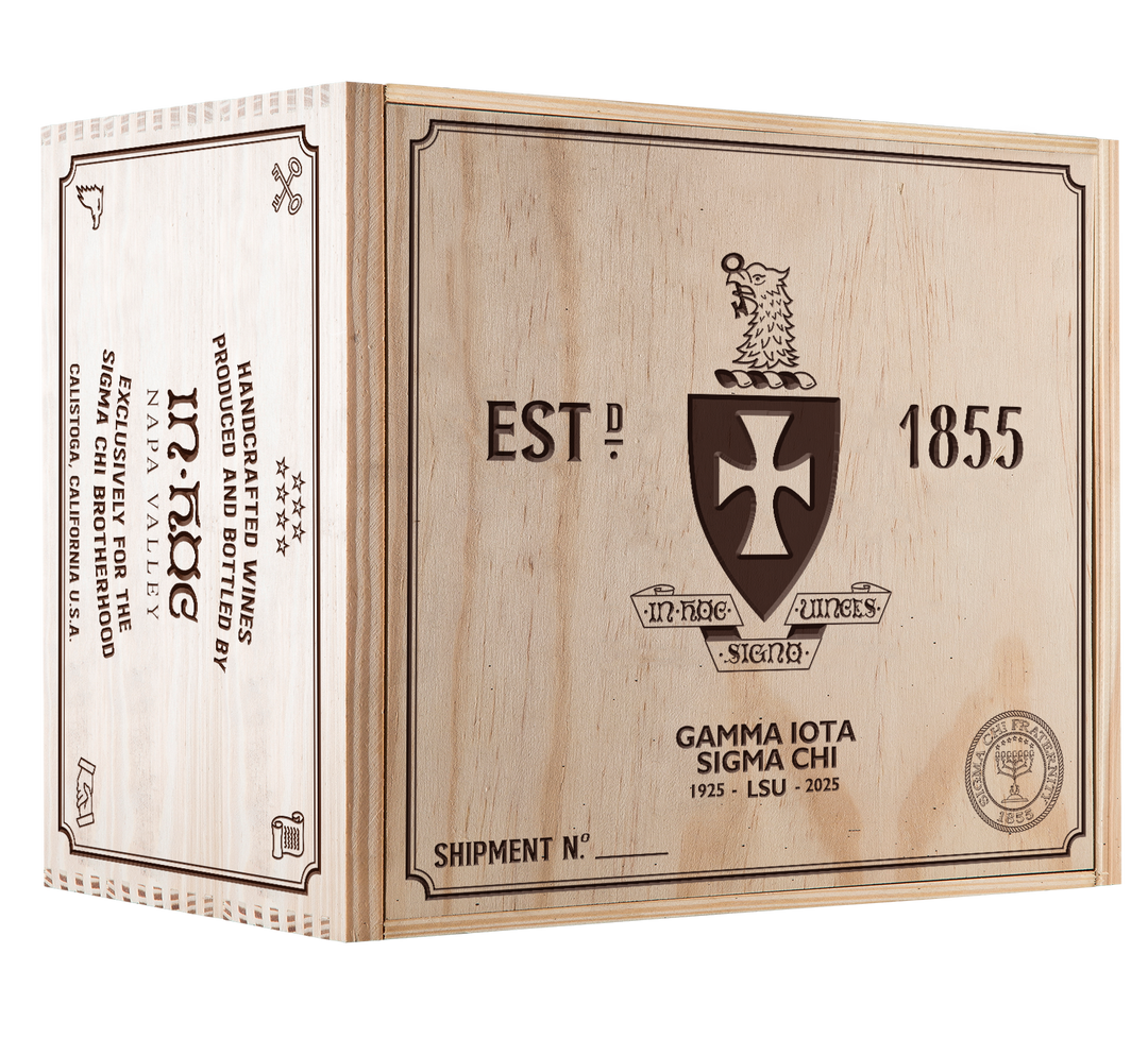 6-Bottle Wood Crate - LSU