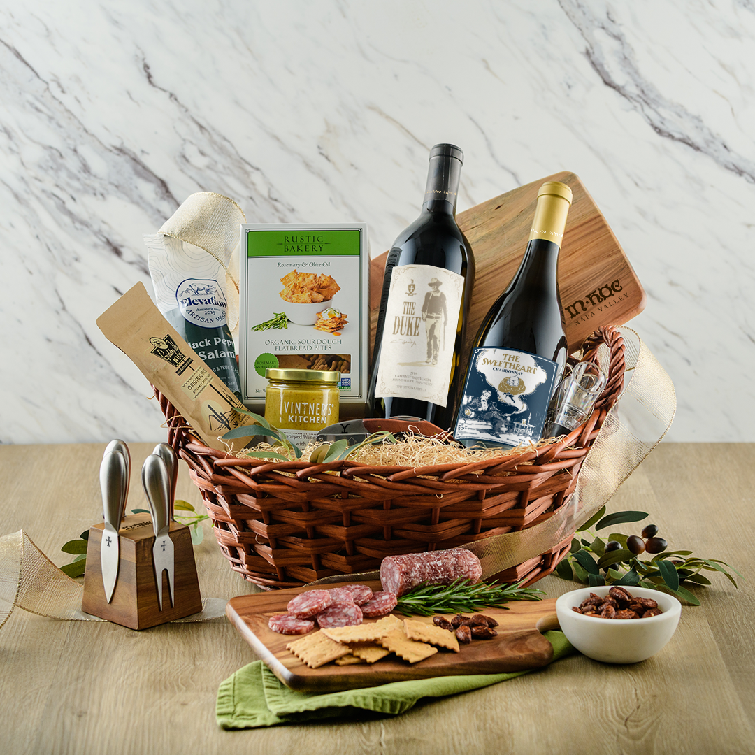 Premium Red & White Gift Basket