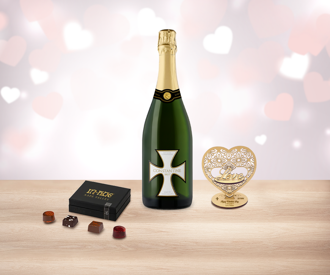 Valentine Sparkling Wine & Truffles Delight