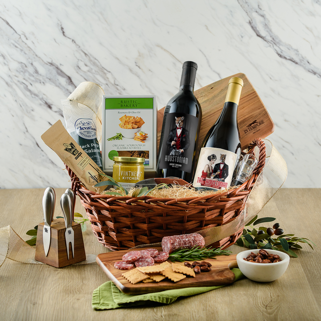 Premium Red & White Gift Basket