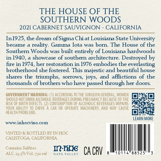 The House of the Southern Woods - 2021 Cabernet Sauvignon - California