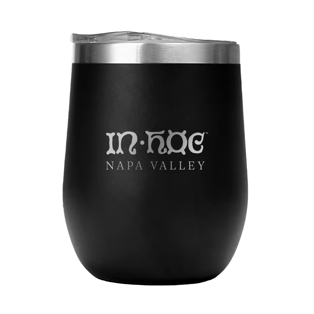 12oz Double Wall Stainless Steel Wine Tumbler with Lid