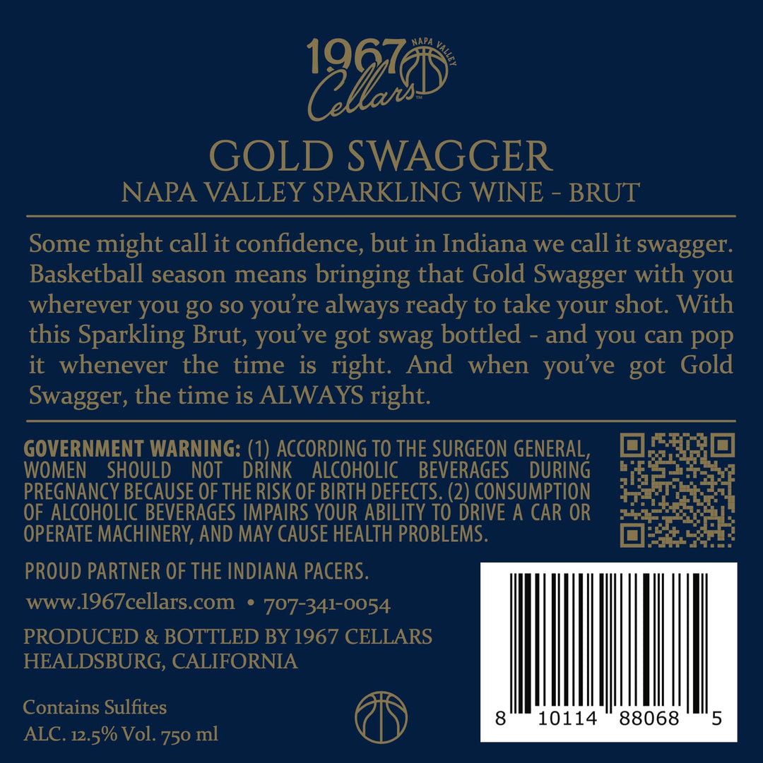 Gold Swagger - Sparkling Brut - Méthode Champenoise - Napa Valley