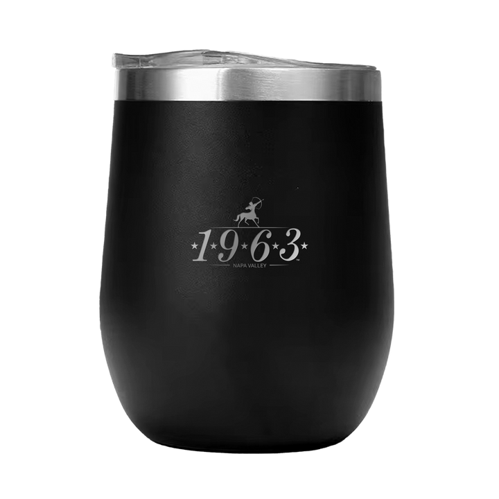 12oz Double Wall Stainless Steel Wine Tumbler with Lid