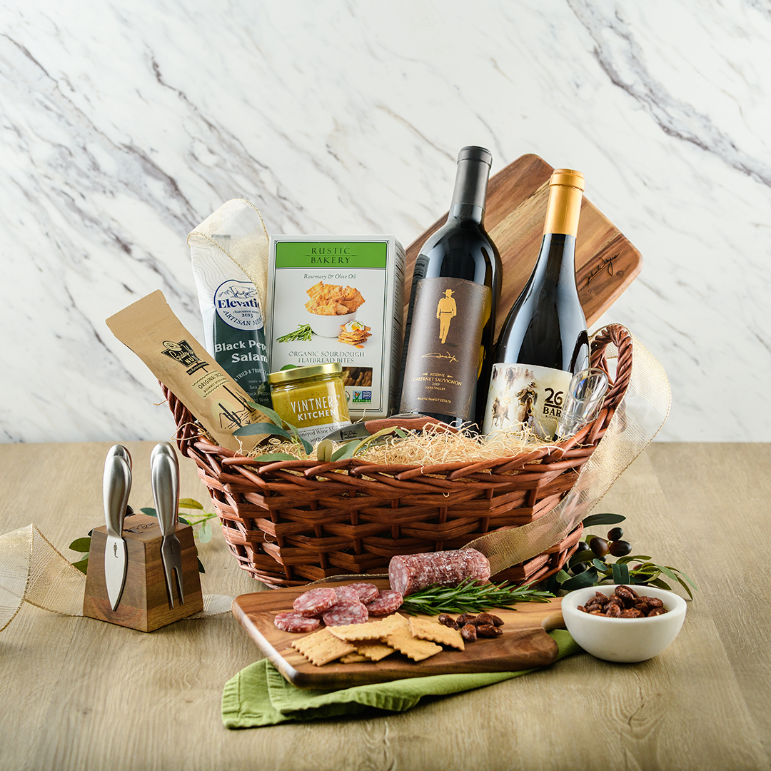 Premium Red & White Gift Basket