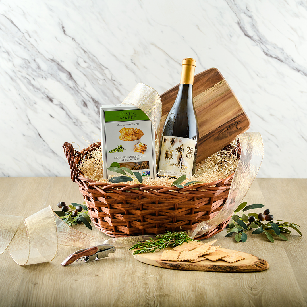 Signature White Gift Basket