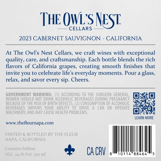 The Owl’s Nest Cellars - 2023 Cabernet Sauvignon - California