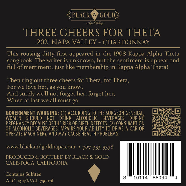 Three Cheers for Theta - 2021 Chardonnay - Napa Valley