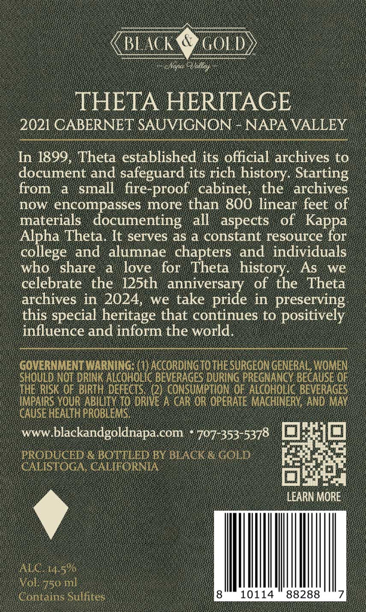 Theta Heritage - 2021 Cabernet Sauvignon - Napa Valley