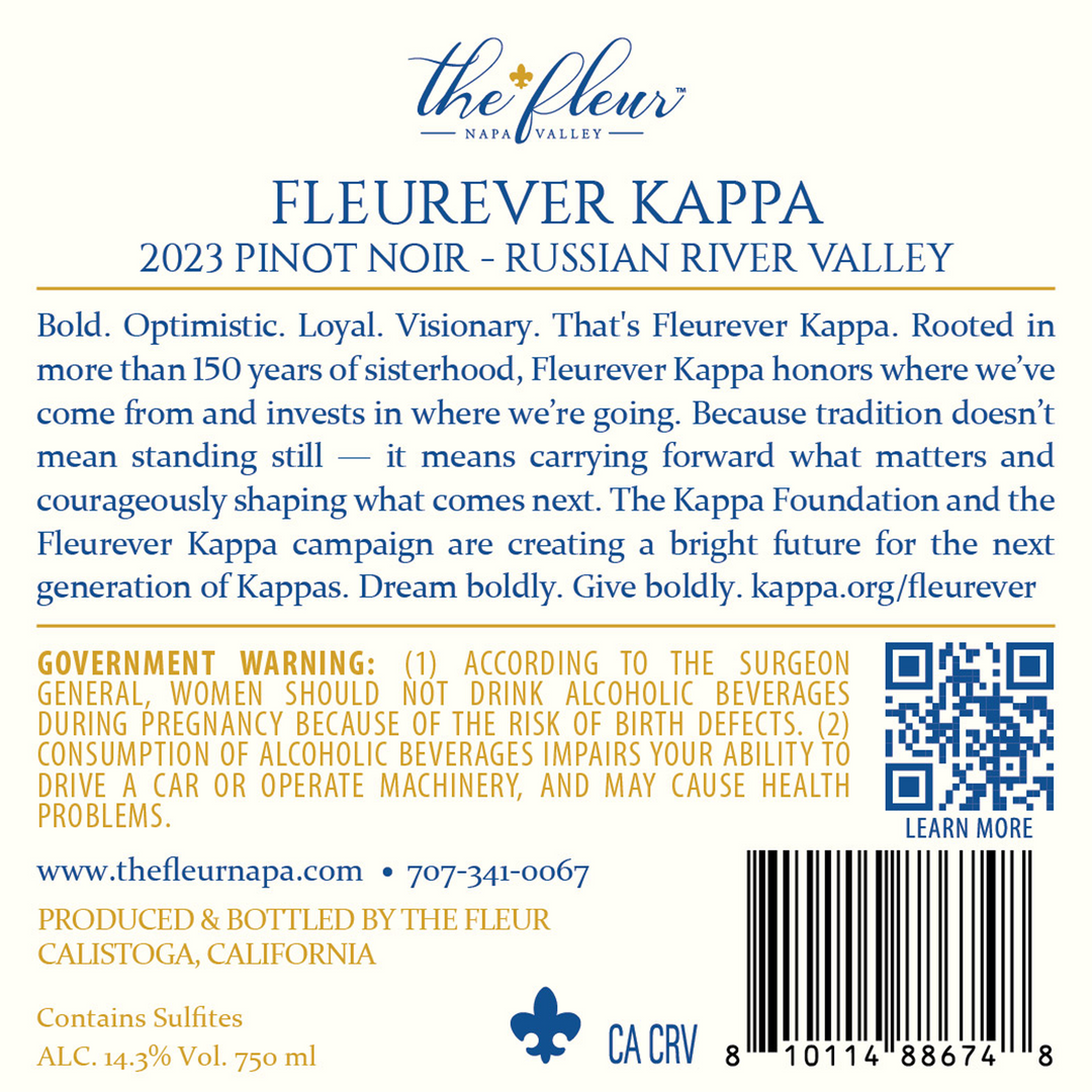 Fleurever Kappa - 2023 Pinot Noir - Russian River Valley