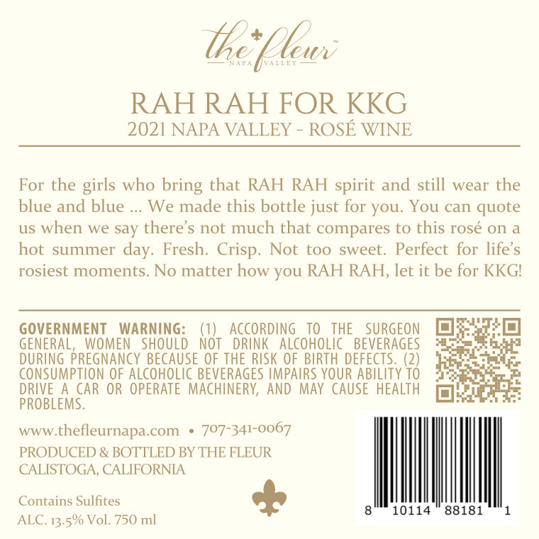 Rah Rah for KKG - 2021 Rosé - Napa Valley