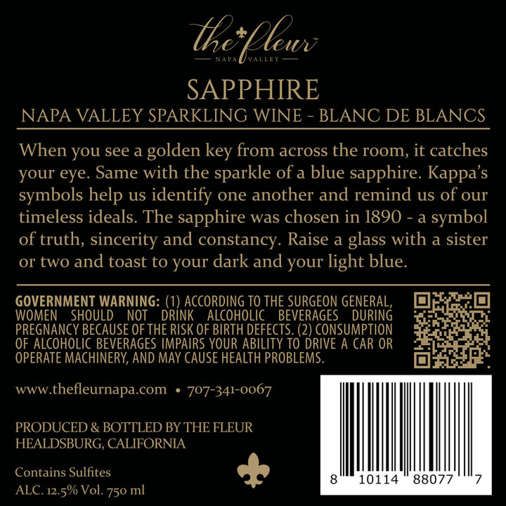 Sapphire - Sparkling Blanc De Blancs - Méthode Champenoise - Napa Valley