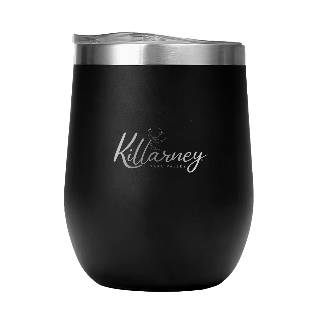 12oz Double Wall Stainless Steel Wine Tumbler with Lid