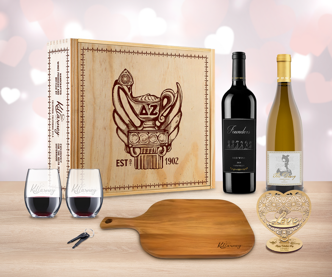 Valentine Red & White Wine "Toast" Gift Set