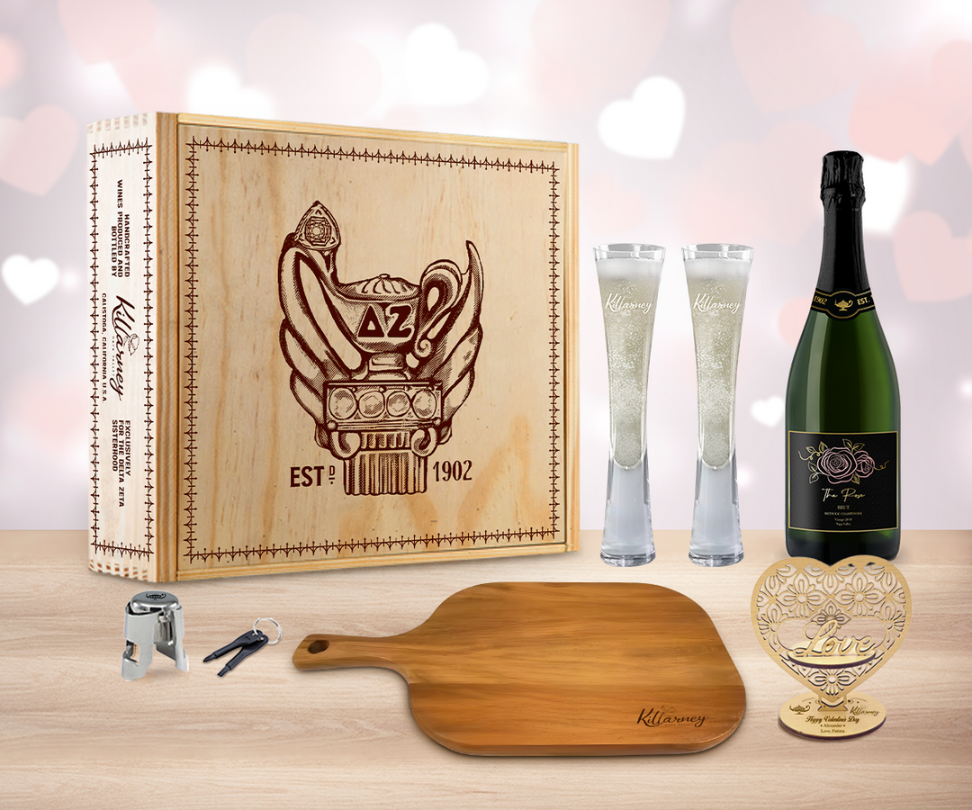 Valentine Sparkling Wine "Cheers" Gift Set