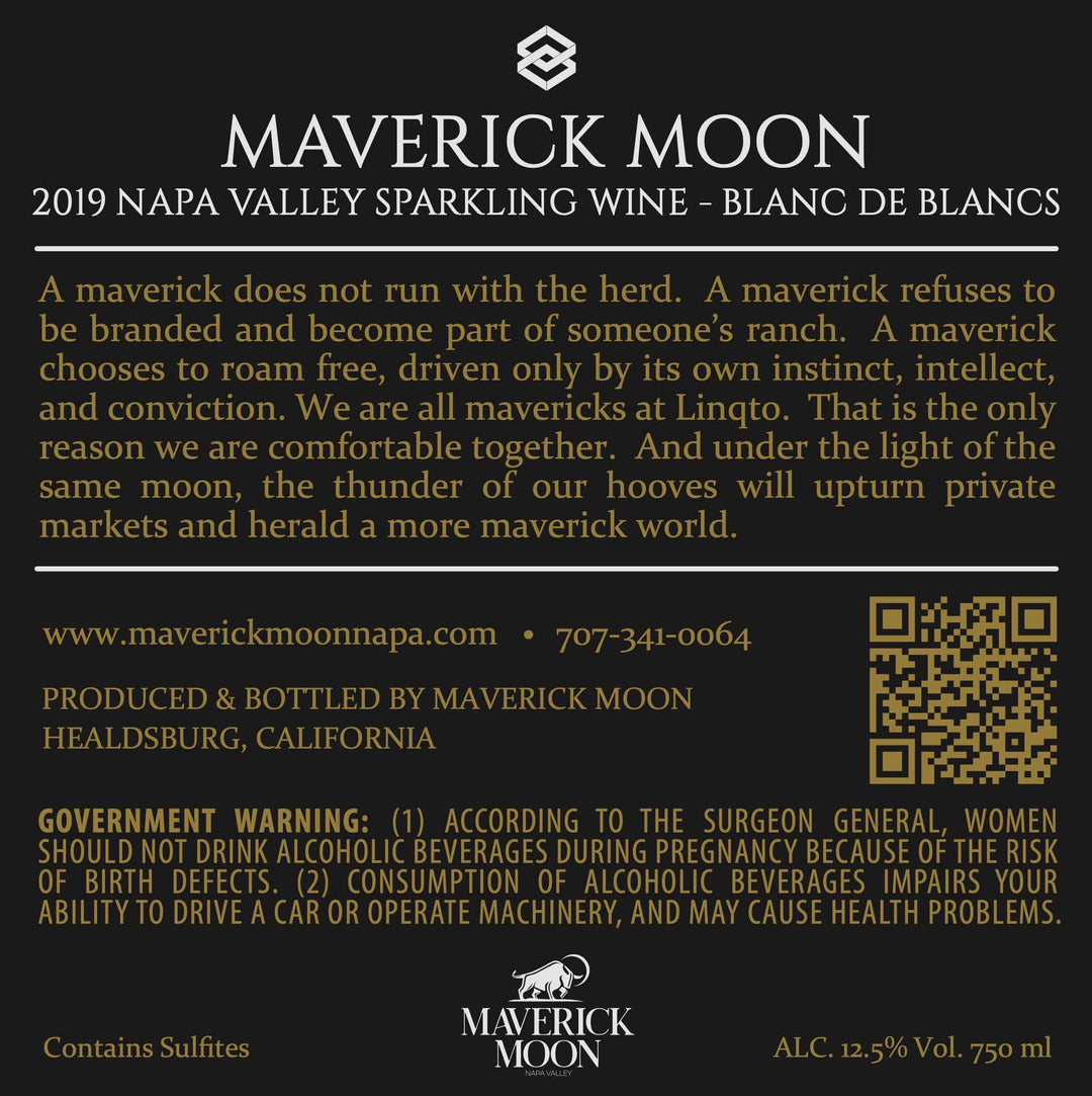 Maverick Moon - Sparkling Blanc de Blancs -  Méthode Champenoise - Napa Valley