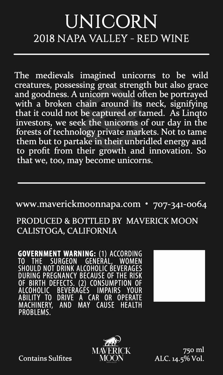 Unicorn - 2018 Red Wine – Napa Valley