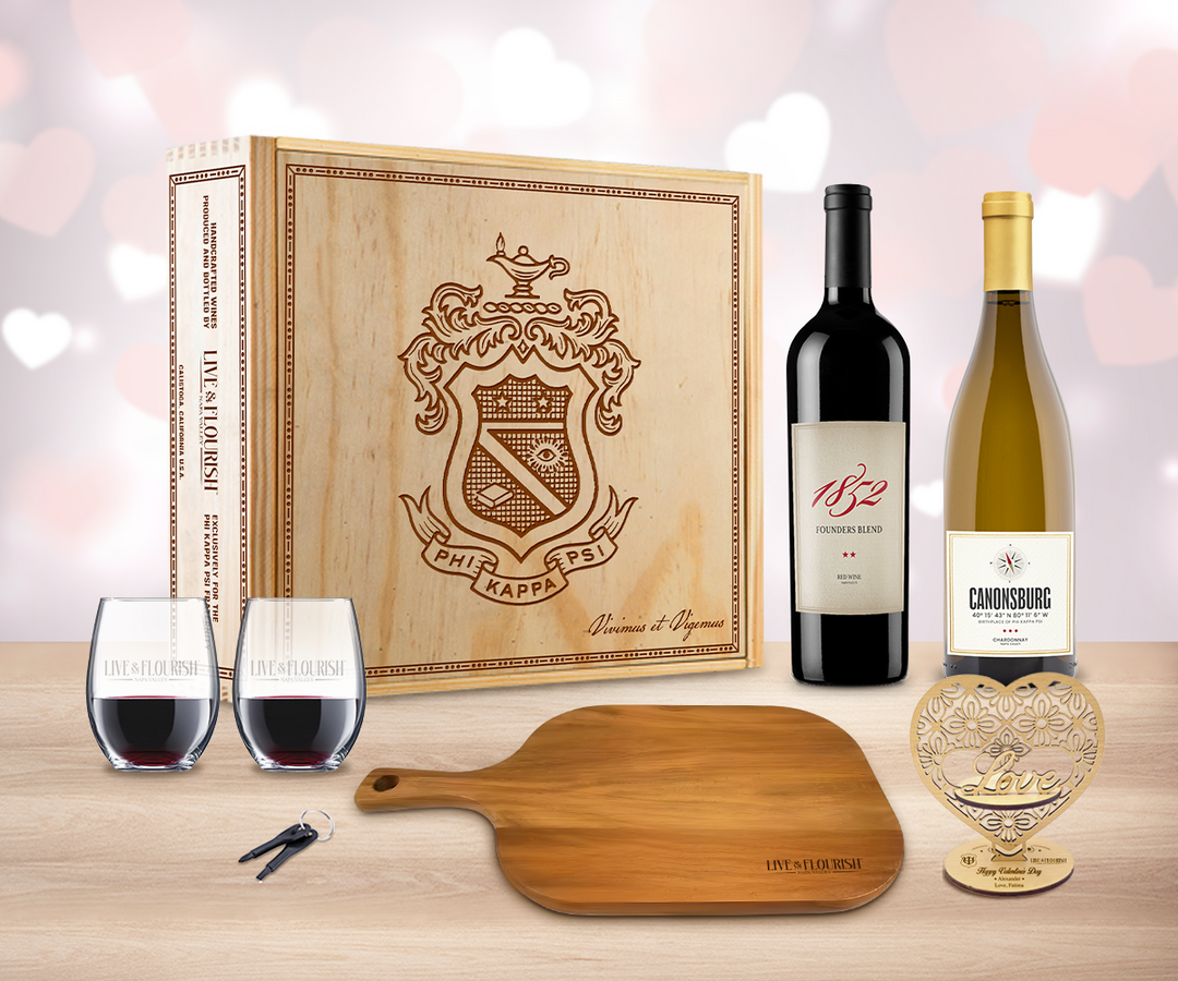 Valentine Red & White Wine "Toast" Gift Set