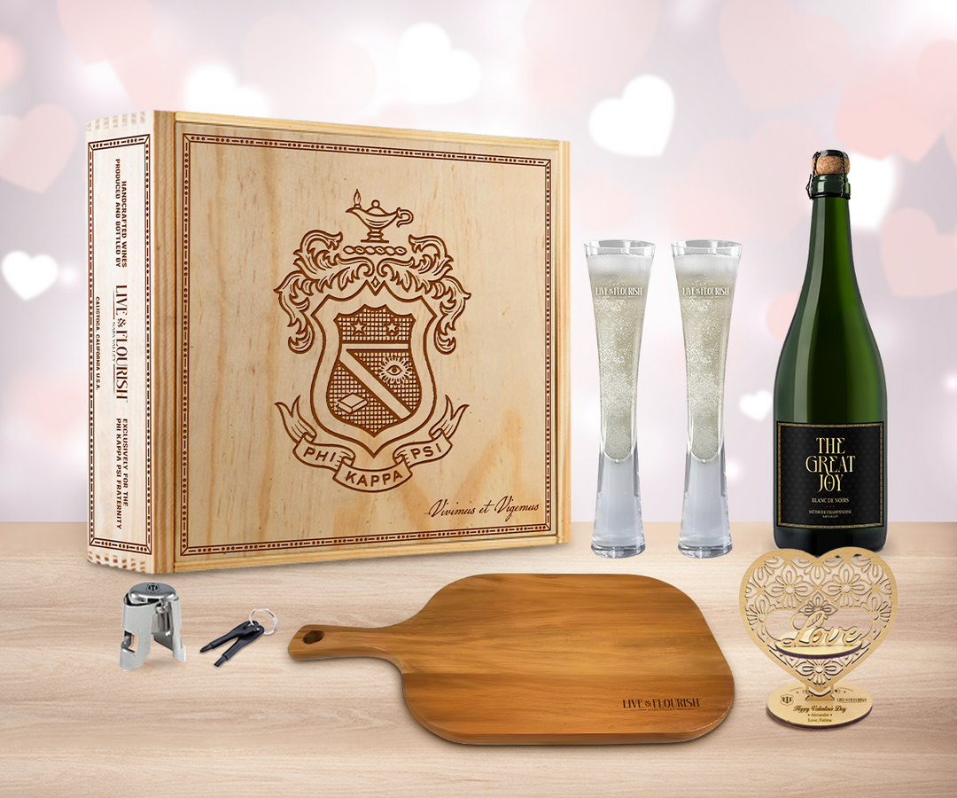 Valentine Sparkling Wine "Cheers" Gift Set