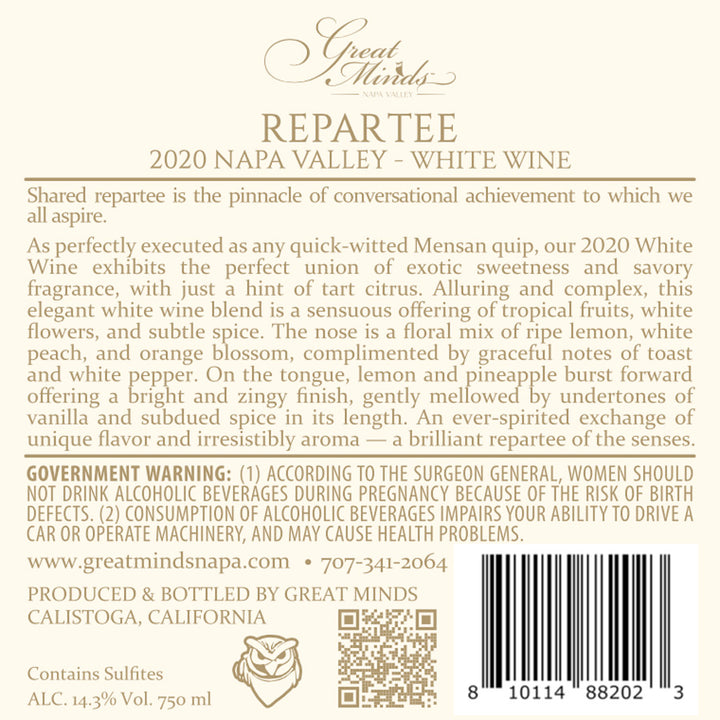 Repartee - 2020 Cuvée Blanc - Napa Valley