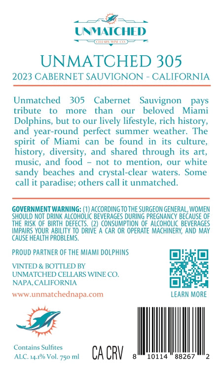 Unmatched 305 - 2023 Cabernet Sauvignon - California