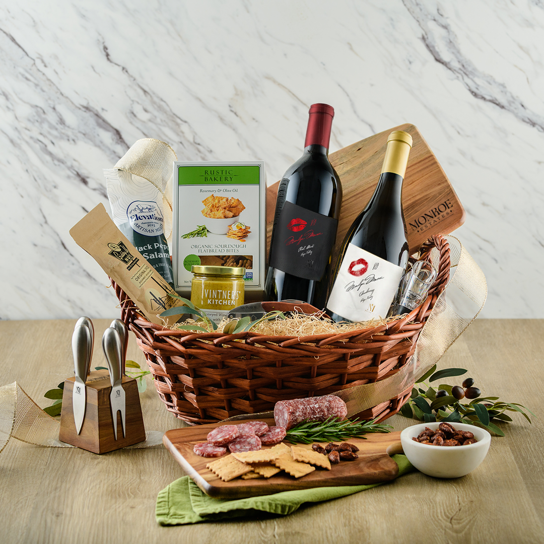 Premium Red & White Gift Basket