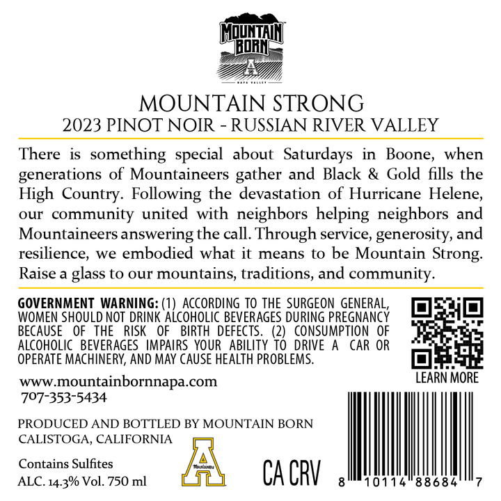 Mountain Strong - 2023 Pinot Noir - Russian River Valley