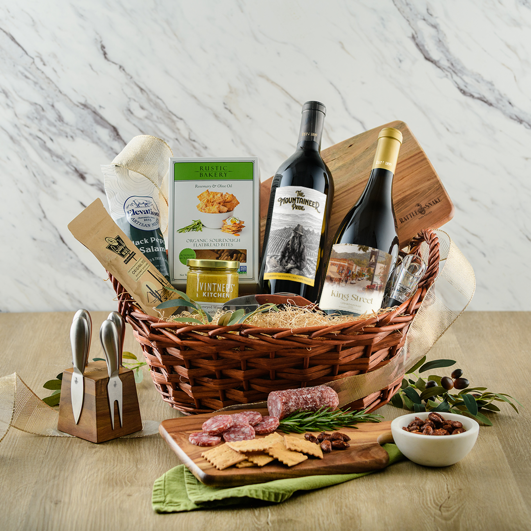 Premium Red & White Gift Basket