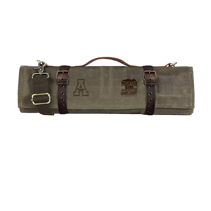 Waxed Canvas Leather BBQ Tool Roll Bag