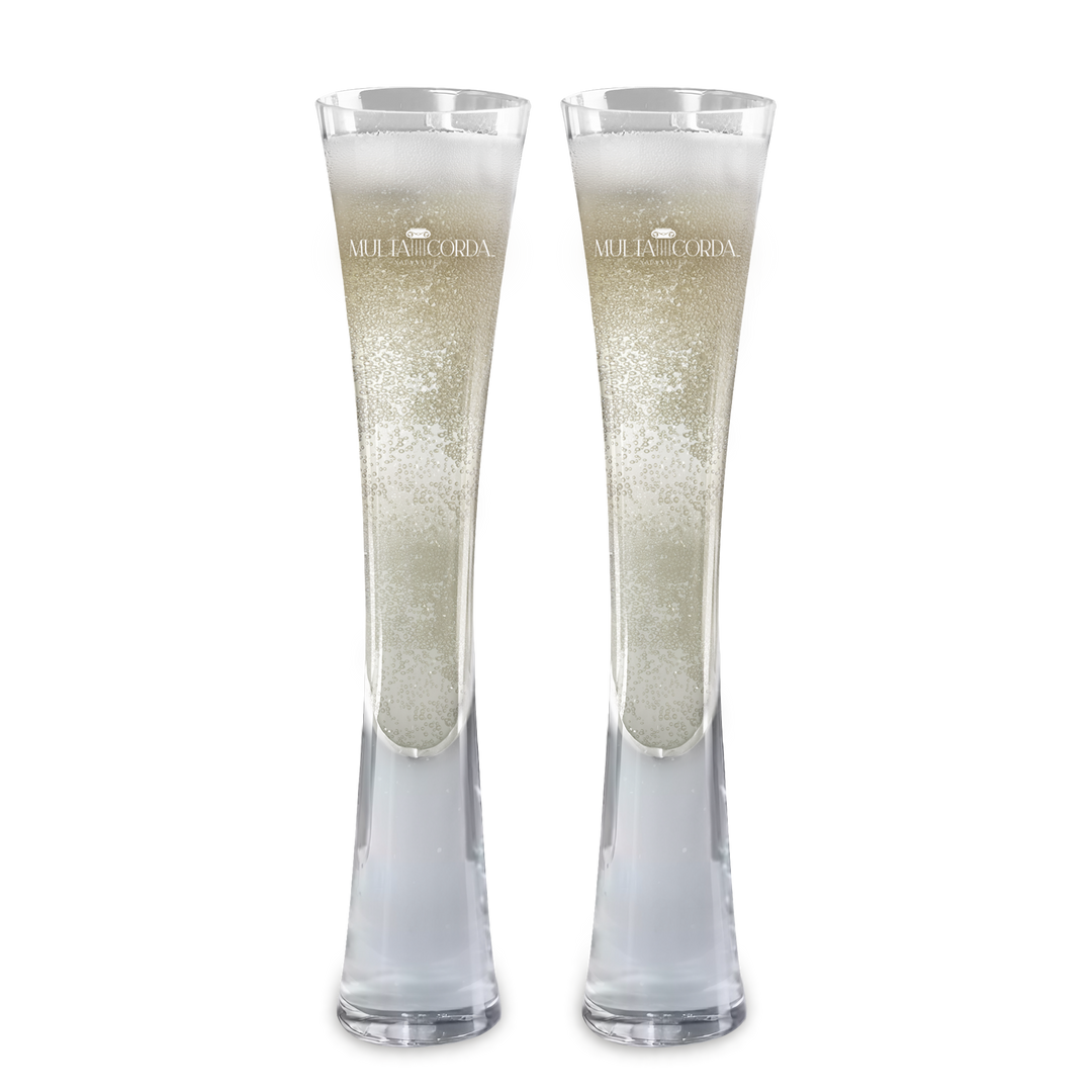 Hand Blown Artisan Crafted Champagne Flute