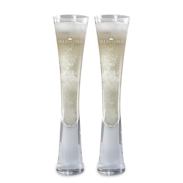 Hand Blown Artisan Crafted Champagne Flute