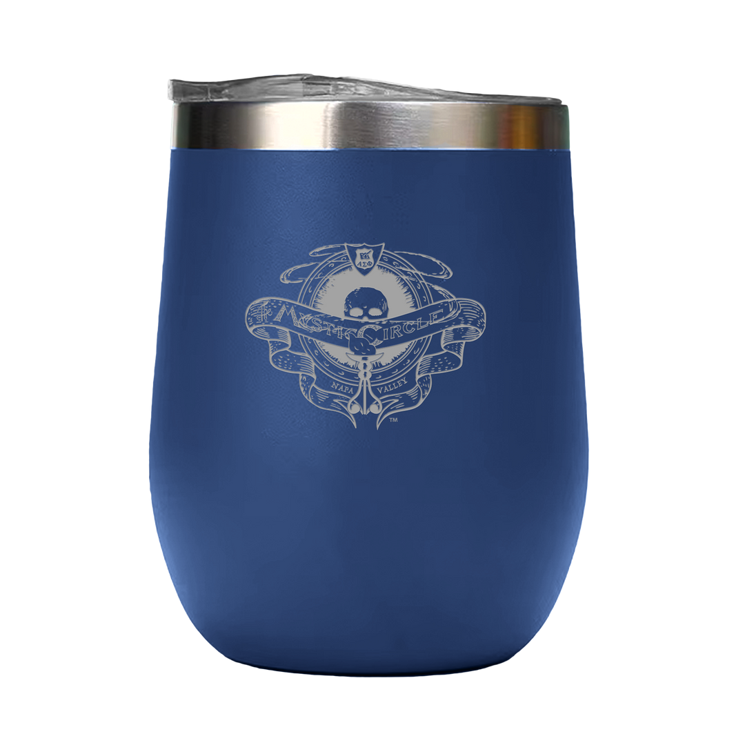 12oz Double Wall Stainless Steel Wine Tumbler with Lid
