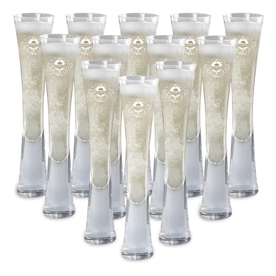 Hand Blown Artisan Crafted Champagne Flute