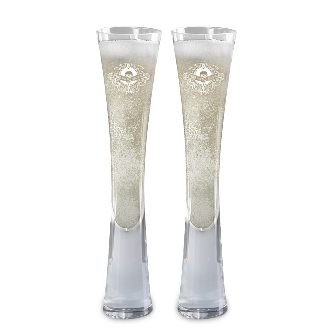 Hand Blown Artisan Crafted Champagne Flute